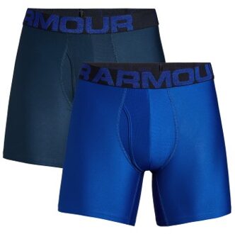 Under Armour 2 stuks Tech 6in Boxers Blauw,Zwart,Grijs,Versch.kleure/Patroon,Geel,Rood - Small,Medium
