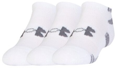 Under Armour 3 stuks HeatGear No Show Sock Zwart,Versch.kleure/Patroon,Wit,Blauw - Maat 36/41