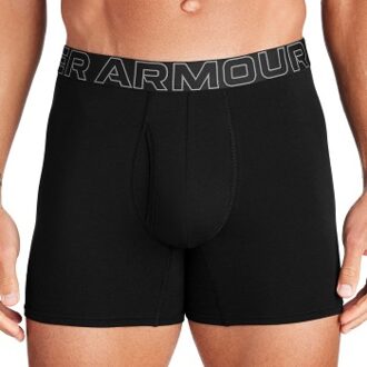 Under Armour 3 stuks Perfect Cotton 6in Boxer Zwart,Versch.kleure/Patroon,Wit,Blauw - Small,Medium,Large,X-Large,XX-Large,3XL