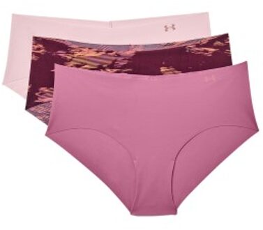 Under Armour 3 stuks Pure Stretch Hipster Printed * Actie * Blauw,Lila,Versch.kleure/Patroon,Roze - X-Small