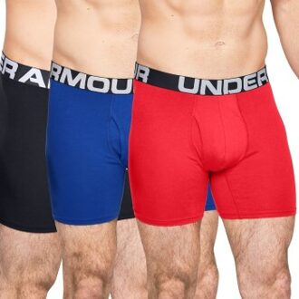 Under Armour 6 stuks Charged Cotton 6in Boxer * Actie * Zwart,Grijs,Wit,Blauw,Versch.kleure/Patroon,Rood - Small,Medium