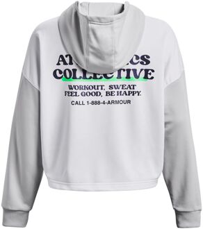 Under Armour Armour fleece hoodie voor dames, wit - maat UK 4-6 (Womens)