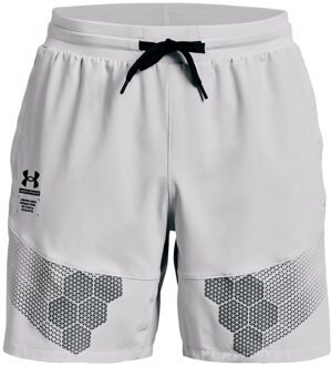 Under Armour Armourprint Woven Sportshort Heren S Grijs