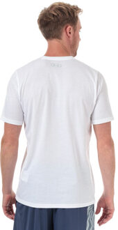 Under Armour Big Logo SS Tee 1329583-100, Mannen, Wit, T-shirt maat: L