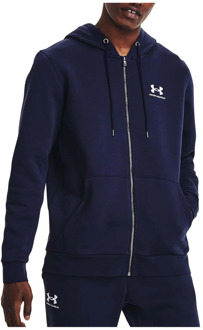 Under Armour Blauwe Fleece Hoody met Rits Under Armour , Blue , Heren - 2Xl,Xl,L,M,S