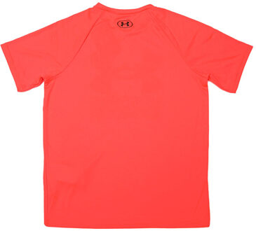 Under Armour Boy's Under Armour Junior UA Tech Hybrid Print Fill T-Shirt in Coral - maat Koraal