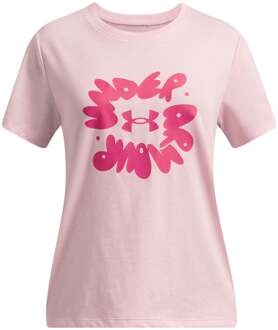 Under Armour Bubble T-shirt Meisjes-Pink roze - S