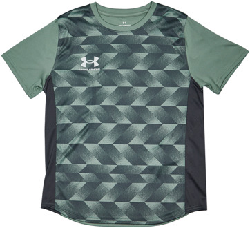 Under Armour Ch. Knit Print T-shirts Kinder - Groen - Maat 122 - 127 CM - Poly Jersey Green