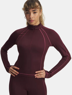 Under Armour Cold Gear Textured 1/2 Zip Longsleeve Dames-grijs - XS,S,M,L,XL