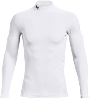 Under Armour ColdGear Armour Fitted Mock - Thermoshirt met Col Wit - L
