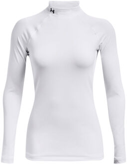 Under Armour Coldgear Authentics Mockneck Longsleeve Dames-Wit - XS,S,M,L,XL