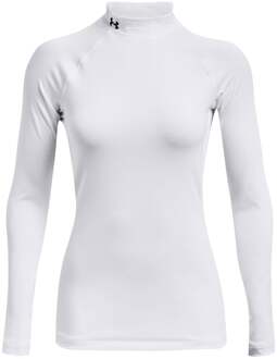 Under Armour Coldgear Authentics Mockneck Longsleeve Dames-Wit - XS