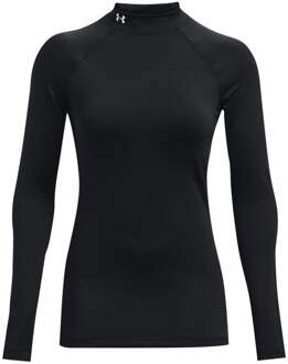 Under Armour Coldgear Authentics Mockneck Longsleeve Dames-Zwart - XS