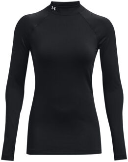 Under Armour Coldgear Authentics Mockneck Longsleeve Dames-Zwart