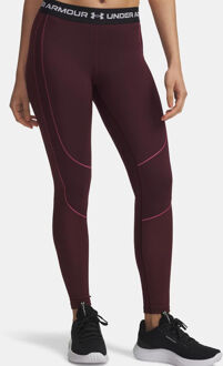 Under Armour ColdGear Textured Tight Dames-wijnrood - L