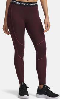 Under Armour ColdGear Textured Tight Dames-wijnrood - XL
