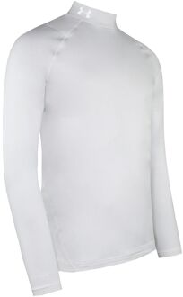 Under Armour ColdGear Wit Heren Infrarood Fitted Golf Mock Baselayer 1366269 100