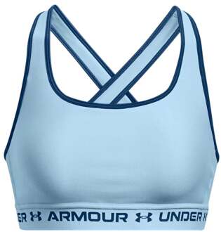 Under Armour Crossback Mid Sport-bh Dames lichtblauw - XL
