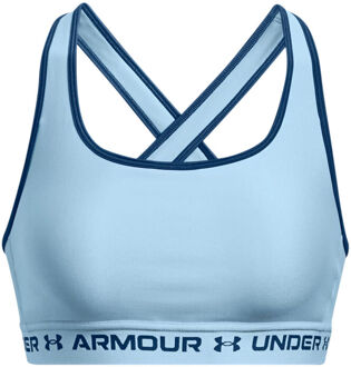 Under Armour Crossback Mid Sport-bh Dames lichtblauw - XS