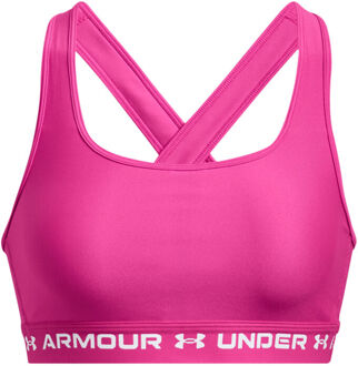 Under Armour Crossback Mid Sport-bh Dames pink - XL
