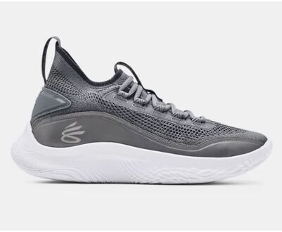 Under Armour Curry Flow 8 Shine Heren Grijze Trainers - maat EU 39/ UK 6 Grijs