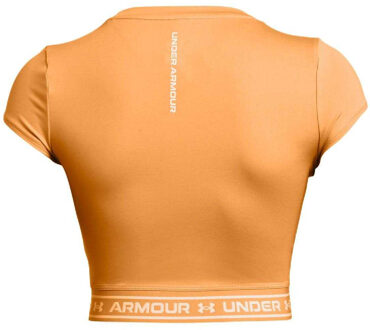 Under Armour Dames/Dames Logo Crossover Hem Crop Top (Oranje) - EU 34 / UK 2