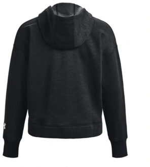 Under Armour Dames essential script fleece full zip hoodie - maat S Zwart