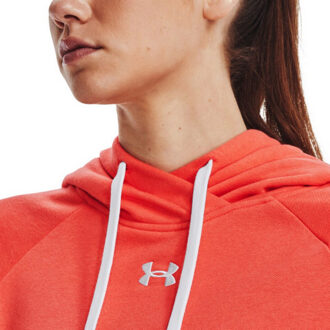 Under Armour Dames rival fleece hoodie Oranje - L
