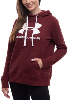 Under Armour Dames rival fleece hoodie Rood - L