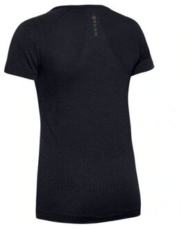 Under Armour Dames Rush Naadloos T-shirt Training Top 1351602 001 Zwart - M