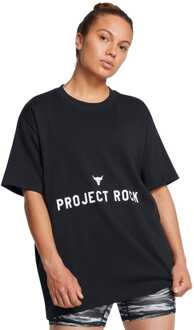 Under Armour Dames-T-shirt Under Armour Project Rock in zwart - maat UK 8-10 (Womens)