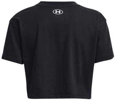 Under Armour Dames-T-shirt Under Armour UA Collegiate Crop Korte Mouw in Zwart