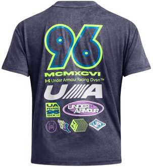 Under Armour Dames-T-shirt Under Armour UA Launch Korte Mouw in Grijs