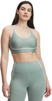 Under Armour Dames Under Armour Infinity Mid Piped Sportbeha in Groen - M (A-C)