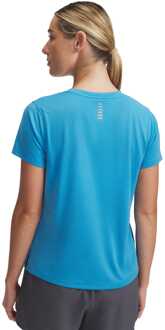 Under Armour Dames Under Armour Launch Top met korte mouwen in Blauw - UK 12-14 (Womens)