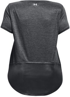Under Armour Dames Under Armour Plus UA Tech Vent T-shirt in zwart Grijs