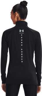 Under Armour Dames Under Armour Reflecterende Tech 1/4 Zip Top in Zwart - maat