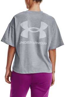 Under Armour Dames Under Armour UA Logo LC Oversized T-shirt in grijs - EU 42 / UK 14