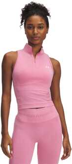 Under Armour Dames Under Armour Vanish Seamless Gewassen Mouwloze Zip Top in Roze