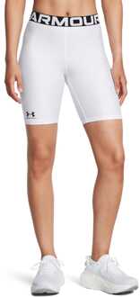 Under Armour Dameshort Under Armour HeatGear 8 inch in wit