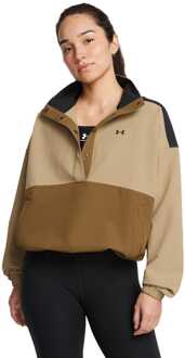 Under Armour Damesshirt Under Armour Armoursport Swoven Sweatshirt in Bruin - maat UK 0-2 (Womens)