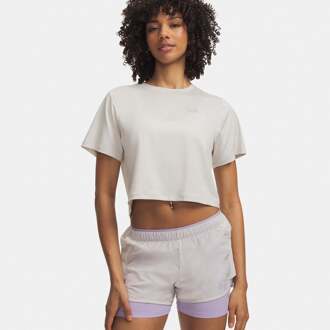 Under Armour Explor Trail Run Graphic  Hardloopshirt Dames-wit, paars - XL