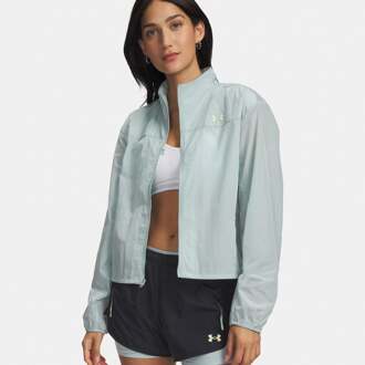Under Armour Explor Trail Run Wind  Hardloopjas Dames-blauw, lichtgroen - S,M,L,XL