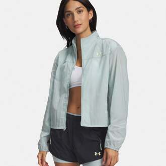 Under Armour Explor Trail Run Wind  Hardloopjas Dames-blauw, lichtgroen
