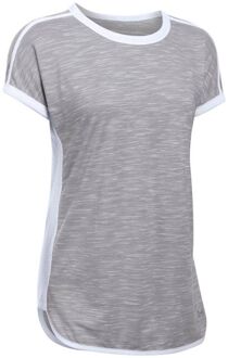 Under Armour Fashlete Mesh T-shirt Piping Top Grijs - Dames