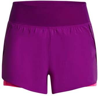 Under Armour Flex Woven 2in1 Shorts Dames paars - L,XL