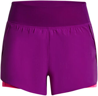 Under Armour Flex Woven 2in1 Shorts Dames paars - L