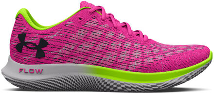 Under Armour FLOW Velociti Wind 2 Neutrale Schoen Dames-Pink,Groen - 38.5