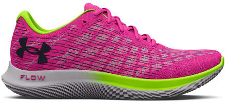 Under Armour FLOW Velociti Wind 2 Neutrale Schoen Dames-Pink,Groen - 38.5
