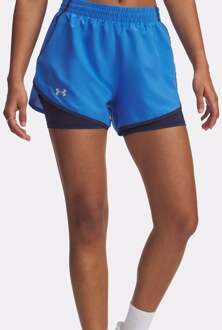 Under Armour Fly By 2in1 Hardloopshorts Dames-Blauw,Donkerblauw - XS,S,M,L,XL